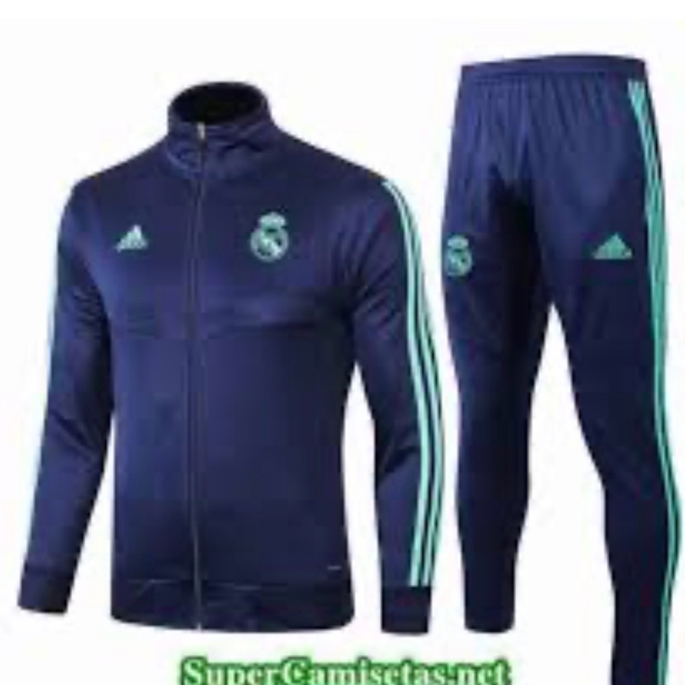 Adidas Dark Blue Tracksuit with Teal Details Real Madrid  2XL ot